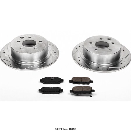Powerstop BRAKE KIT UPGRADE Carbon Fiber Ceramic Brake Pads 1147 Inch Silver Zinc Plated CrossDrilled And S K098